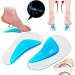 BEHAHAI Silicone Gel Arch Support Insoles - Orthopedic Flat Feet Orthotic Plantar Fasciitis Shoe Inserts for Men and Women (Blue) - 4 Pairs - Buy Online on SooperMarket.com