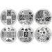 Bodhi2000 10 Pcs Nail Art Templates + 1 Stamper + 1 Scraper Stamping Kits Round Metal Plates DIY Nail Tools Random Patterns - Buy Online on SooperMarket.com