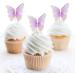 66 Pack Purple Gold Butterfly Cupcake Toppers for Wedding & Birthday Party Decor - Buy Online on SooperMarket.com