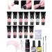 Polygel Nail Kit - All-in-One Starter Set for Nail Extensions & Art | 8 Piece DIY French Nail Tools (PGP012) - Buy Online on SooperMarket.com