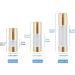 UMETASS 1.7oz (50ml) Gold Airless Pump Bottles - Set of 3 | Refillable Cosmetic Containers for Travel | Ideal for Lotion, Hand Sanitizer, Toner, Moisturizer, Facial Serum - Buy Online on SooperMarket.com