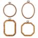 MWELLEWM 4 Pcs/Set Embroidery Hoops Imitated Wood Plastic Display Frame Reusable Circle Oval Rectangular Octagonal Cross Stitch Hoop Ring for Art Craft Sewing and Hanging Ornaments Home Decor Round  Oval  Rectangle  Octa...