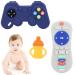 DQZSYNew Upgrade Key Presses 2-Pack Silicone Baby Teething Toys for Babies 3 Months+ Pressable Remote Control Shape Teething Toys Boys Girls Baby Chew Toys Relief Baby Teething Gum