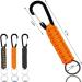Viviihoo Paracord Keychain Set - 3 pcs Black Orange Camouflage | Carabiner Hooks & Braided Lanyard for Camping Hiking & Survival - 15.6cm - Buy Online on SooperMarket.com