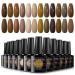 Nude Brown Fall Winter Gel Nail Polish Set - 12 Colors | Soak Off UV/LED Gel Kit for Salon-Quality Manicures | Perfect Gifts for Women - 8ml-0.28FL.OZ - Buy Online on SooperMarket.com