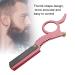 Manual Stainless Steel Men's Razor - Thumb Shape Straight Shaver for Facial Hair Removal (Red) - International Shipping Available - Buy Online on SooperMarket.com