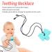 Sensory Chew Necklace for Home Use - Turquoise Green | Necklace Chewy Teether to Prevent Finger Sucking and Relieve Swelling with Beaded Edges - Buy Online on SooperMarket.com