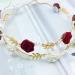 Rose Pearl Headband 3 Women's Headband with Rose Beads Red White Dirndl Hair Accessories Metal Rose Hair Accessories Rose Hair Band Oktoberfest Wedding Hair Accessories for Parties Festivals - Buy Online on SooperMarket.com