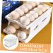 ORFOFE Box Egg Storage Box Eggs Plastic Bins with Tray Egg Tray for Refrigerator Egg Rack Double Layer - Buy Online on SooperMarket.com