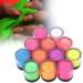 Fluorescent Powder Set - 12 Colors Glow in the Dark Nail Art & Party Decoration | DIY Phosphorus Manicure Accessories for Halloween - Buy Online on SooperMarket.com