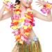 Hawaiian Luau Tropical Flower Crown Set for Women - Headband, Wristbands, Necklace, Bracelets, Hair Band - Perfect for Summer Beach Vacation and Pool Party Decorations - Colorful - Buy Online on SooperMarket.com