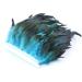 Lyras Turquoise Rooster Feathers Fringe Trim 5-7 inch Width - Pack of 2 Yards for Clothing, Costumes, Crafts - Buy Online on SooperMarket.com