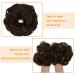 Medium Brown Messy Bun Hair Piece Scrunchie Extension - Curly Wavy Updo Hairpiece for Women & Girls - Buy Online on SooperMarket.com