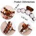 3-Piece Large Pearl Hair Claw Clips Set - White, Black, Brown | Strong Hold Acrylic Design for Women - Fashion Hair Styling Barrette & Wedding Hair Decor - Buy Online on SooperMarket.com