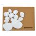 Kalapanta Kit Try-Pack 12 Mixed decorative stones (10 small 2 large white) recycled plastic for pots painting aquariums garden kit try-pack-mixed size white