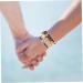 DIYEAH 6pcs Beaded Bracelet The Gift Trendy Gifts Lockets Boho Gifts Boho Decor Handmade Bracelet Vintage Bracelet Charm Bracelets Portable Combination Accessories Decorate Travel Pendant 6.50X6.50X0.50CM Black - Buy Online on SooperMarket.com
