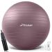 Trideer Exercise Ball, Nature Themed Yoga Ball, Easily Inflated Ball Chair, for Workout, Stability, Balance, Physical Therapy & Pregnancy, Quick Pump Included Rosy Morning Glow L (23-26ines / 58-65cm)