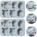 Alipis 2 Pcs Baking Cake Mold Roasting Pan Baking Pans Ice Cube Lollipop Molds Silicone Mold Tool Household 19.9x13.8cm Blue - Buy Online on SooperMarket.com