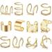 Diarypiece 12 Pcs Retro Advanced Sense Ear Bone Clip Without Pierced Metal Ear Cuff Jewelry Metal alloy - Buy Online on SooperMarket.com