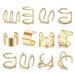 Diarypiece 12 Pcs Retro Advanced Sense Ear Bone Clip Without Pierced Metal Ear Cuff Jewelry Metal alloy