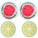 Eye Pads - Hot and Cold Pad (2 Pack) Watermelon and Lemon Decor - Reusable Gel-filled Eye Masks - Releives Puffiness Bags and Swelling Eyes