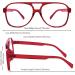Feizedy Retro 70s 80s Blue Light Filter Glasses for Women & Men - B2888 Red Frame 60mm | Blue Light Blocking PC Gaming Glasses - Buy Online on SooperMarket.com