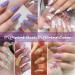 White Pearl Aurora Metallic Nail Powder - Iridescent Holographic Chrome Pigment for Glitter Manicure - 7 Colors Selection - Buy Online on SooperMarket.com