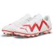 PUMA Men's Future Play FG/AG Football Shoe - EU 43 White & Fire Orchid | International Shipping Available - Buy Online on SooperMarket.com