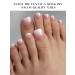 Kalolary White Gel Toenail Strips - Long Lasting Pink Gradient Pedicure Stickers | Salon Quality Nail Wraps with Nail File & Wood Stick | Perfect for UV/LED Lamp - Buy Online on SooperMarket.com
