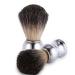 Premium Silver Razor Brush for Men | Facial Cleaning Brush & Barthaar Tool for Shaving Cream Foam & Soap - Buy Online on SooperMarket.com