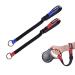 Petbonus Short dog leash safety bracelet for roller leash dog leash reflective seams and adjustable soft padded handle extra layer Safety for strollers (blue pink) 2 pieces of blue red