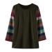 Girls Green Color Block Striped Tunic Top | Kids Fashion Long Sleeve Blouse 6-7 Years - Buy Online on SooperMarket.com