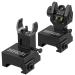 Feyachi S27 Fiber Optic Iron Sights Flip Up Front and Rear Sites with Red and Green Dot Picatinny Backup Sight Set