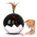2021 Newest Cat Laser Toy,3 in 1 Interactive Tumbler Ball,Laser and Feather Toys for Pet Automatic Kitten Chaser Toy Indoor,Electronic Real Mice Sound,3 Speeds,3 Timers,Irregular Circle,Rechargeable