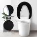 Stretch Spandex Washable Black Toilet Lid Cover - Elastic Bottom Seat Protector - Buy Online on SooperMarket.com