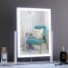 HIEEY Lighted Makeup Mirror with Three Color Lighting Modes, 5X Magnification, Smart Touch Control, and 360 Rotation - 15.2in. White | Hollywood Vanity Mirror with Lights - Gift Box Included - Buy Online on SooperMarket.com