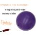 Purple 8-Inch Exercise Ball with Pump - Mini Yoga & Pilates Ball for Core Stability & Physical Therapy - Buy Online on SooperMarket.com