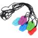 Viagasafamido Silicone Tyrannosaurus Rex Bite Ring - 5 Pieces Sensory Chewing Pendant for Grinding Relief - Ideal for Kids - Buy Online on SooperMarket.com
