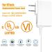 UL Listed Power Cord for VTech DM221-2 DM223 DM251 Baby Monitor Charger - DC 6.0V 6.6ft White - Compatible with DM111 DM112 DM222 DM271 - Parent & Baby Units - Buy Online on SooperMarket.com