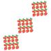 FRCOLOR 180 Pcs Nail Fruits Decoration Cute Lip Gloss Tool Nail Decoration Fruit Slices Cherry Fruit Flatback Lip Gloss Kit to Nail Art Charms Hair Red Resin Nail Supplies Strawberry 3d