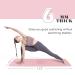 Non Slip Yoga Mat for Women - Eco Friendly Anti-Tear 1/4 Thick Pilates Fitness Mat - Home Workout Exercise Mat with Carrying Sling - Parfait Pink & Gray - Buy Online on SooperMarket.com
