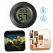 IPLUSMILE 5ST CELSIUS Repticip Terrarium Accessories | Round Moisture & Temperature Display | Glass Minitians for Reptiles | 4.5x1.5cm Black - Buy Online on SooperMarket.com