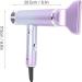 Folding Hair Dryer 1200W with Overheat Negative Ion Hair Care Fast Drying Gradient Color Healthier for Travel Salon Barber Shop - Buy Online on SooperMarket.com