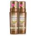Jergens Natural Glow Instant Sun Sunless Tanning Mousse Light Bronze Self Tanner for Flawless Natural Looking Colour (2 Pack) Light Bronze Duo Pack
