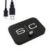 Stylecraft USB-C Portable Charging Station Stand for Hair Clippers Trimmers Shavers and Type-C Phone Ports Black