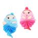 Angoily 4 Pcs Cartoon Bath Ball Sponge Set for Kids | Mesh Shower Scrubber & Loofah Cushion | Ideal Bathing Accessories for Children - Buy Online on SooperMarket.com
