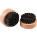 Beavorty 3-Pack Portable Beard Brushes & Round Hairbrush for Men | Soft Travel Hairbrush for Dense Beards | Brown & Black 5.8x5.8x5.4cm - Buy Online on SooperMarket.com