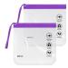 ECOHUB Airport Security Liquids Bags EVA Airport Liquid Bag 20 x 20cm Airline Approved Clear Travel Toiletry Bag for Women Men Zip Lock Bags with Strap for Travel (2 pcs Purple) Purple With Carrying Handle