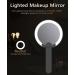 FASCINATE Handheld Mirror 10x Magnifying Makeup Mirror with Handle | Two Sided, Portable & Rechargeable | 10X/1X Magnification | Swivel Handle - Ideal for Women - Buy Online on SooperMarket.com