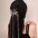 Wiwpar Butterfly Clips - Shiny Long Tassel Chain Hair Clip for Women Girls | Decorative Hair Barrettes for Bride Wedding Party - Silver - Buy Online on SooperMarket.com